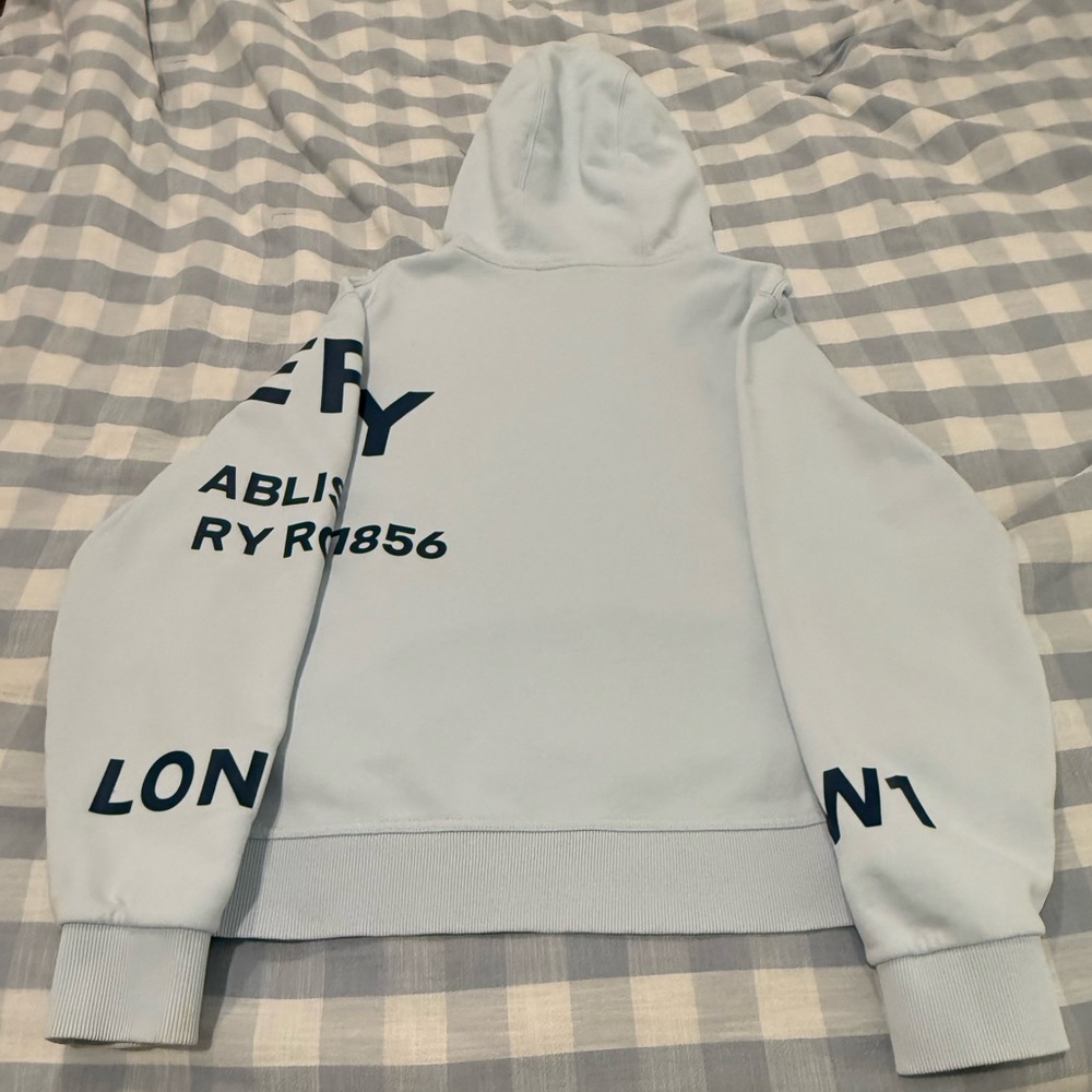 Burberry Light Blue Graphic Hoodie - Picture 13 of 14